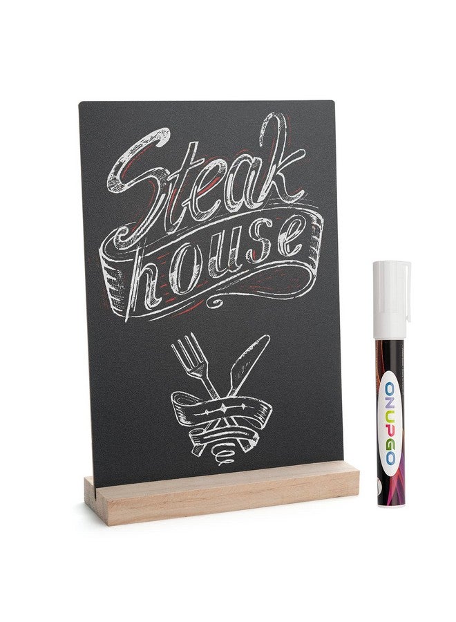 OnUpgo 8 X12 Inch Tabletop Chalkboard Sign With Base Stand Menu Chalk Board Sign Store Food Signs Message Boards For Party Wedding Tables Decoration Bar And Restaurant - Image 1
