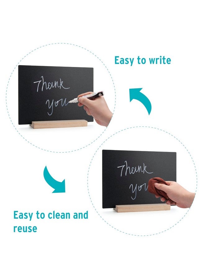 OnUpgo 8 X12 Inch Tabletop Chalkboard Sign With Base Stand Menu Chalk Board Sign Store Food Signs Message Boards For Party Wedding Tables Decoration Bar And Restaurant - Image 2