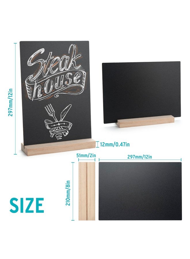 OnUpgo 8 X12 Inch Tabletop Chalkboard Sign With Base Stand Menu Chalk Board Sign Store Food Signs Message Boards For Party Wedding Tables Decoration Bar And Restaurant - Image 3