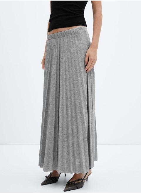 High Waist Front Slit Skirt