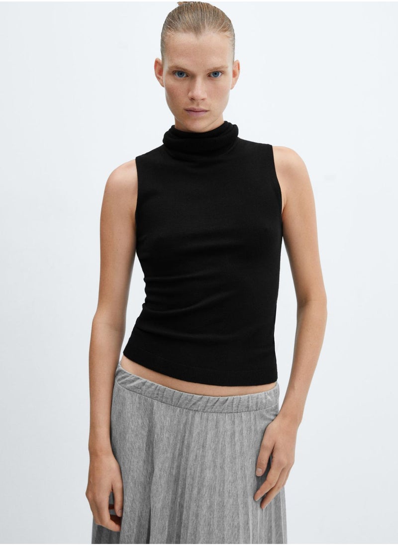 High Waist Front Slit Skirt