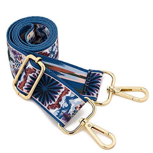 ZOOEASS Wide Shoulder Strap Adjustable Replacement Belt Guitar Style Crossbody Bag Handbag Strap Multicolor Canvas Straps(Wide:1.4in) (Color25) - Image 1