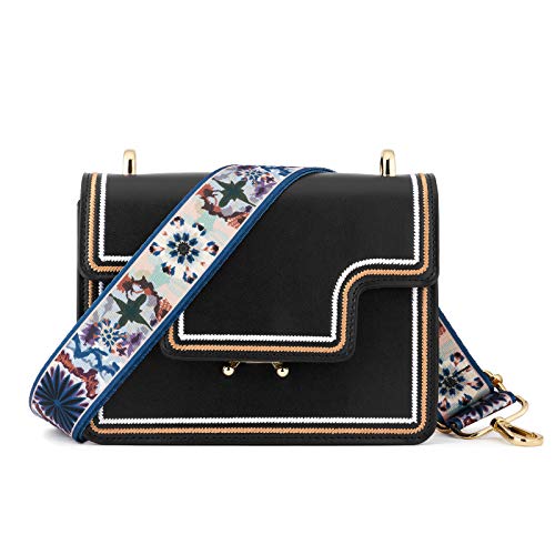 ZOOEASS Wide Shoulder Strap Adjustable Replacement Belt Guitar Style Crossbody Bag Handbag Strap Multicolor Canvas Straps(Wide:1.4in) (Color25) - Image 5