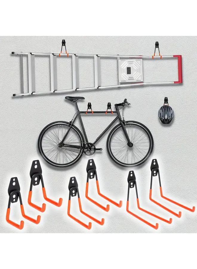 2 Pcs Heavy Duty Wall Hooks Industrial Steel Garage Storage L Size - Image 2