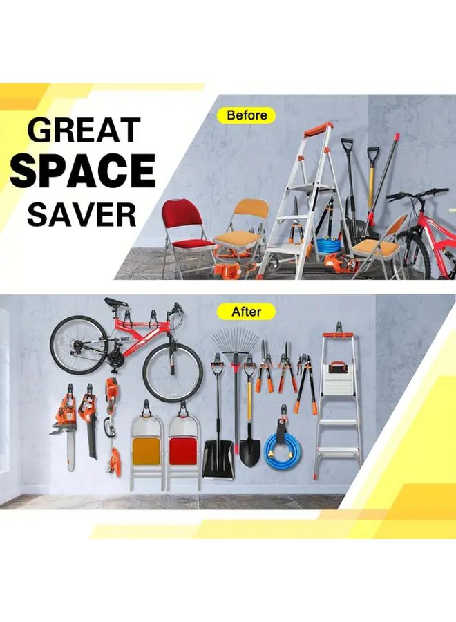 2 Pcs Heavy Duty Wall Hooks Industrial Steel Garage Storage L Size - Image 5