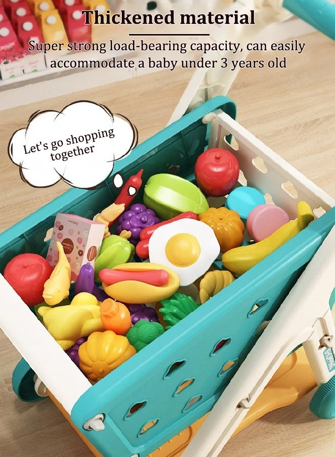 Simulated shopping cart toys, Children's handcart shopping toys, Simulated shopping cart, Fun accessories, Fruits and Vegetables, Snack box, Role playing toys, Children's toys  - Image 4