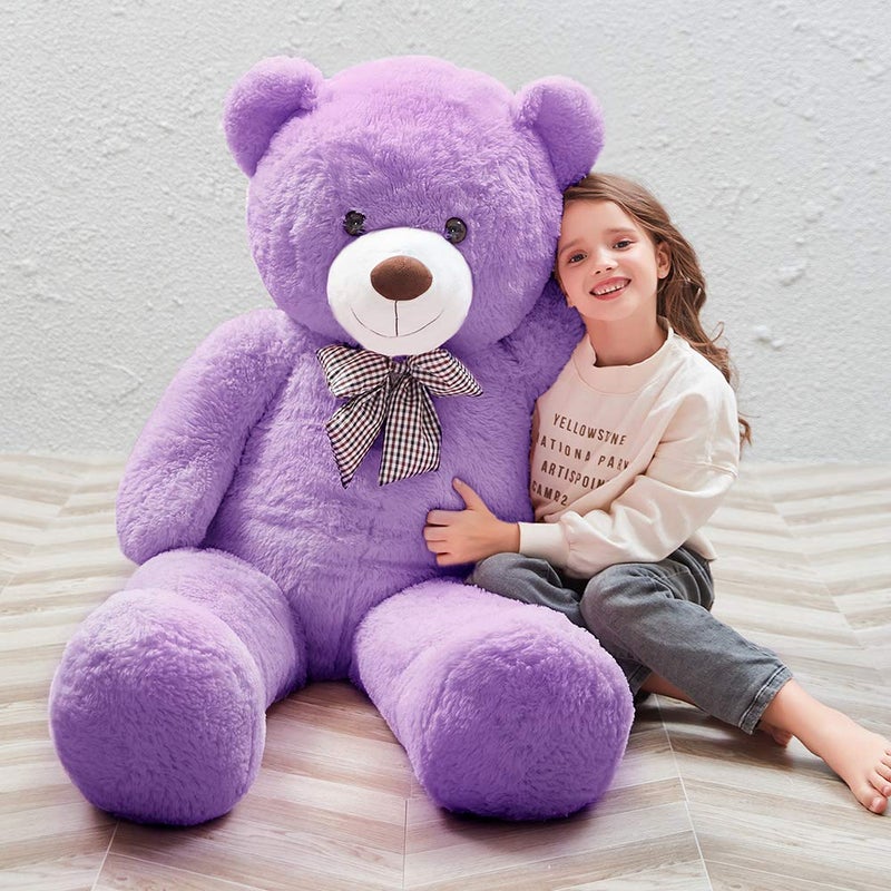 MaoGoLan Giant Purple Teddy Bear 55 Life Size Huge Plush Massive Stuffed Animals for Girlfriend Kids Boyfriend - Image 2