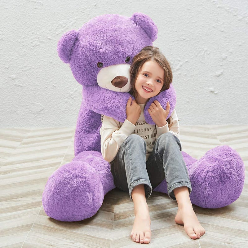 MaoGoLan Giant Purple Teddy Bear 55 Life Size Huge Plush Massive Stuffed Animals for Girlfriend Kids Boyfriend - Image 3