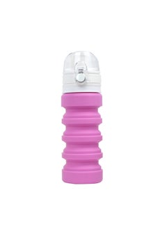 Generic Explosions Folding Silicone Kettle Folding Telescopic Water Cup Outdoor Travel Folding Water Cup-Colour:Pink (color Box Packaging)-Capacity:400ml  - Image 4