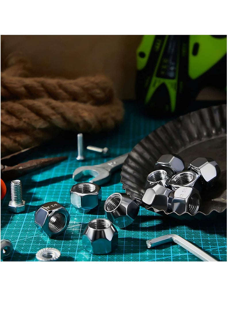 Loquat 20 Inch Trailer Lug Nuts 10 Pieces 509 Tire Lugs Wheel Nuts Wheel Trailer Lugs Tire Acorn Nut Silver Lug Nuts Open End Finish Lug Nuts for Trailers Tire Wheel Tire Screw Iron Rim Tire Nut - Image 4