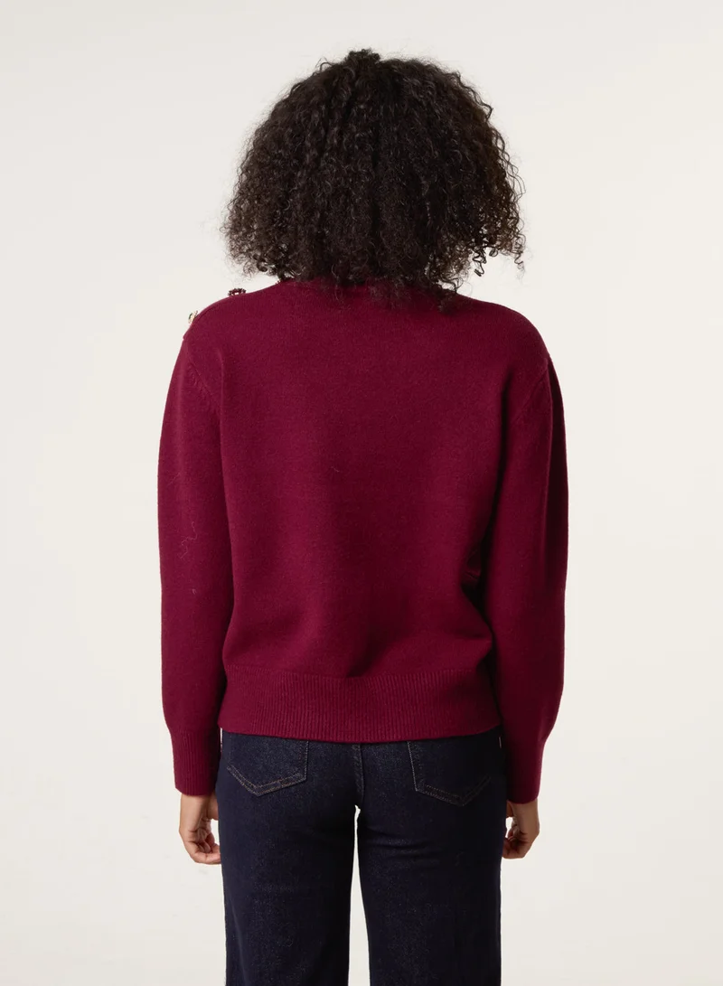 بلو فانيلا Jewel Button Jumper