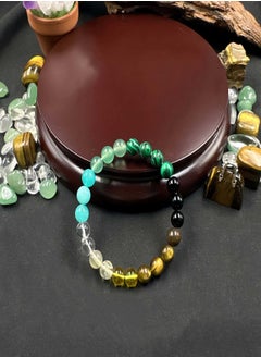 Generic Natural green peacock tiger's eye citrine bracelet  - Image 2