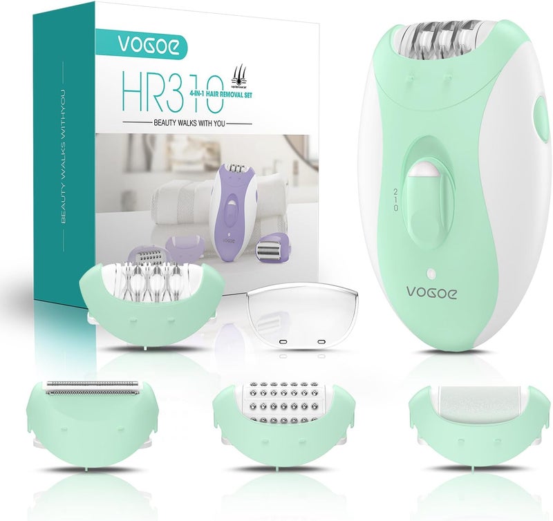 Epilator for WomenCordless Epilators Hair Removal for Women 4in1 Electric Razor Hair Remover 2 Speeds  21 Tweezers for Face Legs Arms Armpit Bikini Green HR310