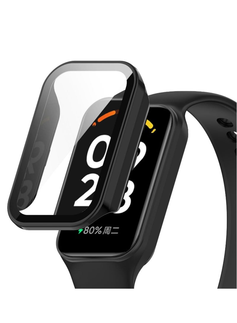 حالة الكمبيوتر تغطية + ريدمي باند 2 الزجاج الوفير الإطار حامي الدخن الذكية الفرقة 8 خفف من الزجاج حامي الشاشة النشطة - Image 2