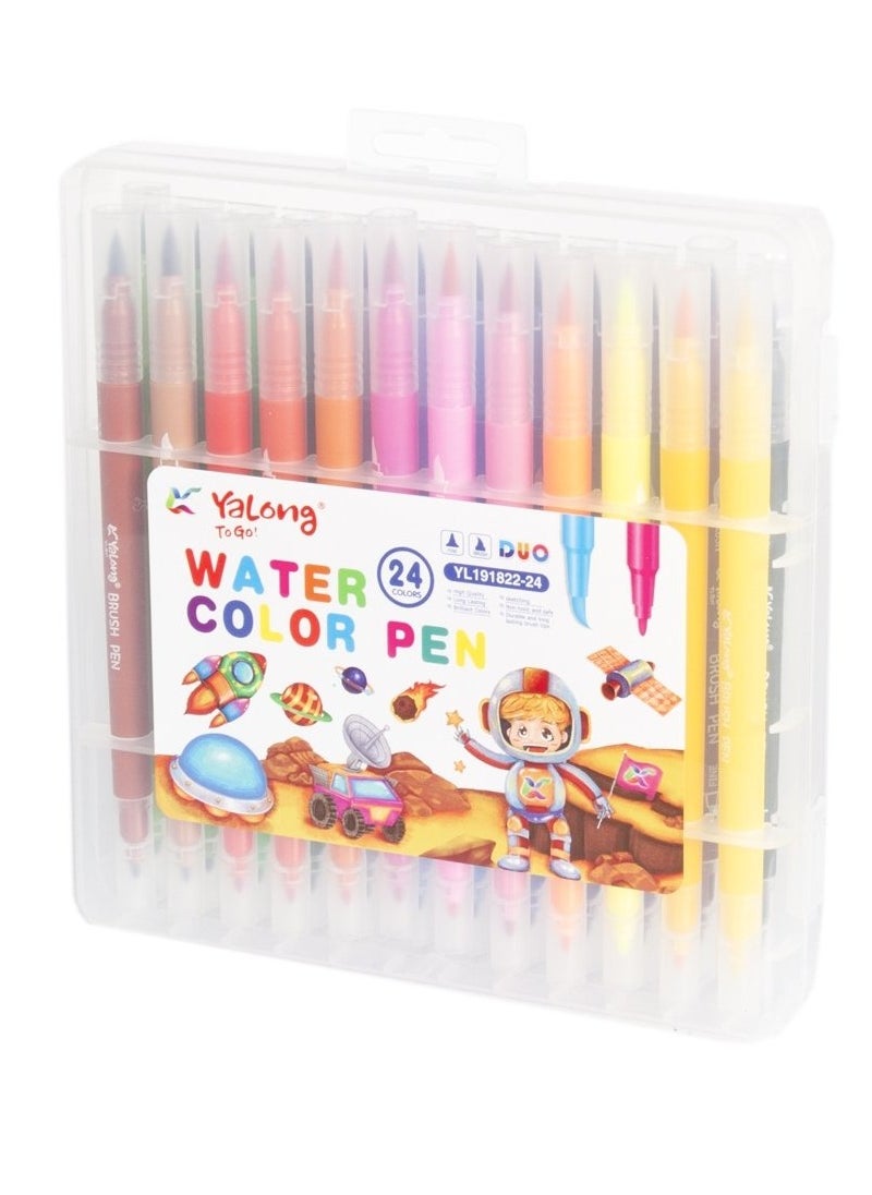 Yalong-two-sided with brush And Felt-tip pens 24 colors - pzsku/Z5E7F12F77E275ED736B5Z/45/_/1729527205/78ff8dba-840e-49c6-ba64-8bab2c72a961