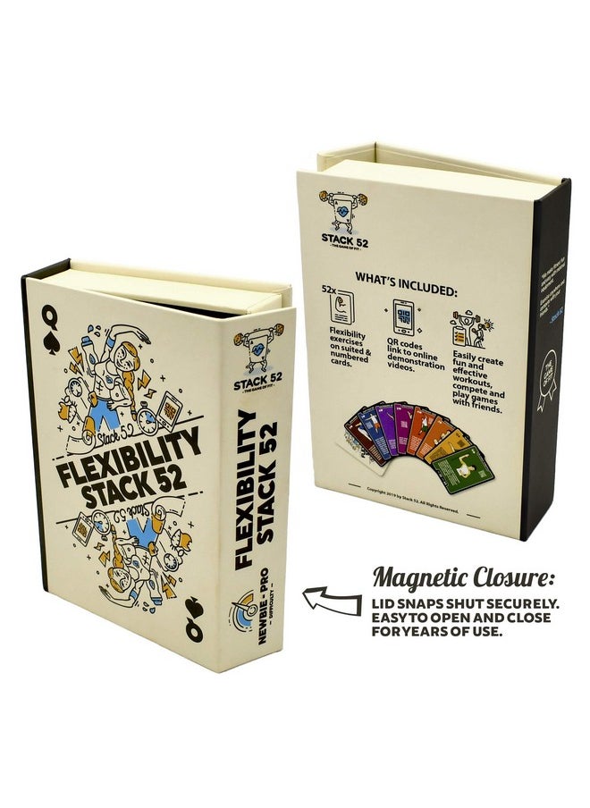 Stack 52 Flexibility Exercise Cards. Learn Static And Dynamic Stretches. Video Instructions Included. Perfect For Workout Warm Ups And Cooling Down. Increase Joint Range Of Motion. (Updated Deck)  - Image 4