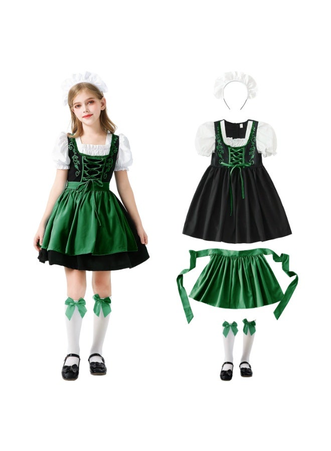 general German children's clothing, princess dress clothing for girls, children's beer festival clothing, traditional clothing for girls, clothing for girls aged 2 to 12 - Image 1