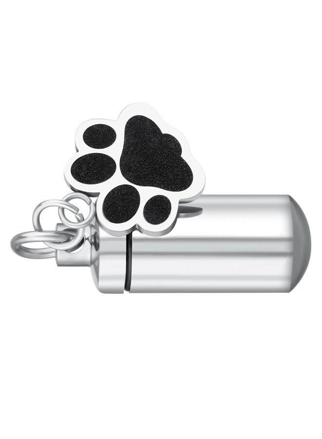 Generic Pet Urns Keychain for Dog Cat Ashes with Storage Bags Small Pet Cremation Keepsake Pend Paw Print Memorial Urn  - Image 3