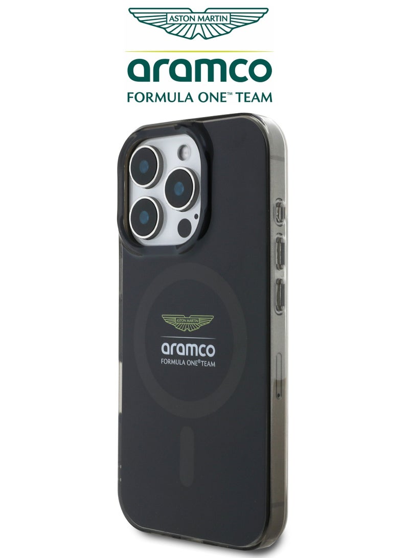 CG MOBILE iPhone 16 Pro Max case with strong back protection for the mobile phone. iPhone 16 Pro Max mobile phone case made of strong and luxurious PC/TPU. iPhone 16 Promax cover with a luxurious French design. Original cover iphone 16 Pro Max certified by the global brand Aston Martin (Aramco). Mobile iphone cover supports wireless charging MagSafe. Black - Image 2