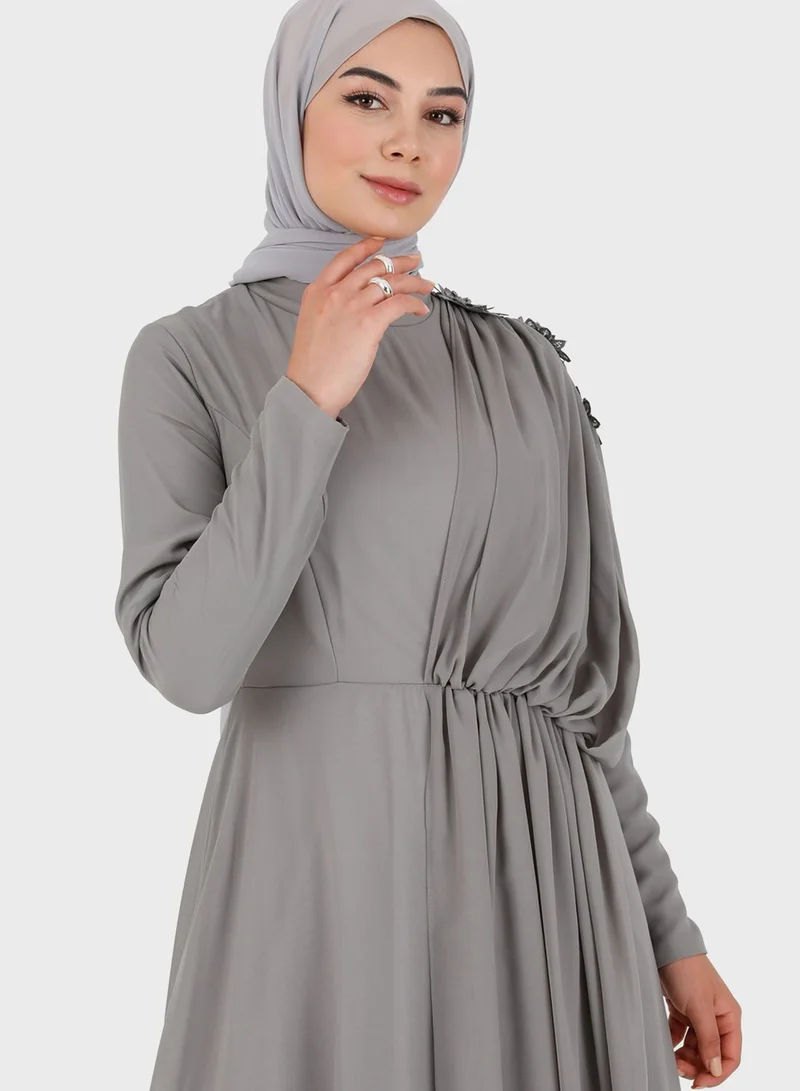 Tavin by Modanisa Mesh Tiered Dress