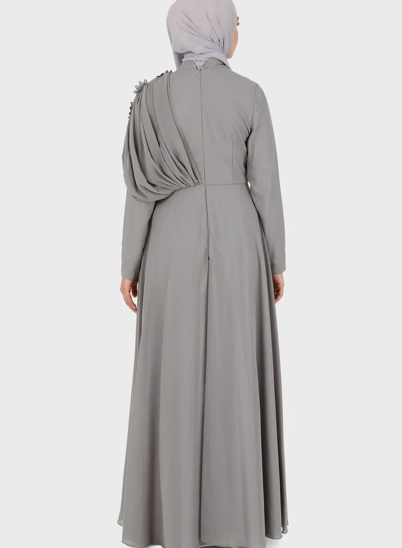 Tavin by Modanisa Mesh Tiered Dress