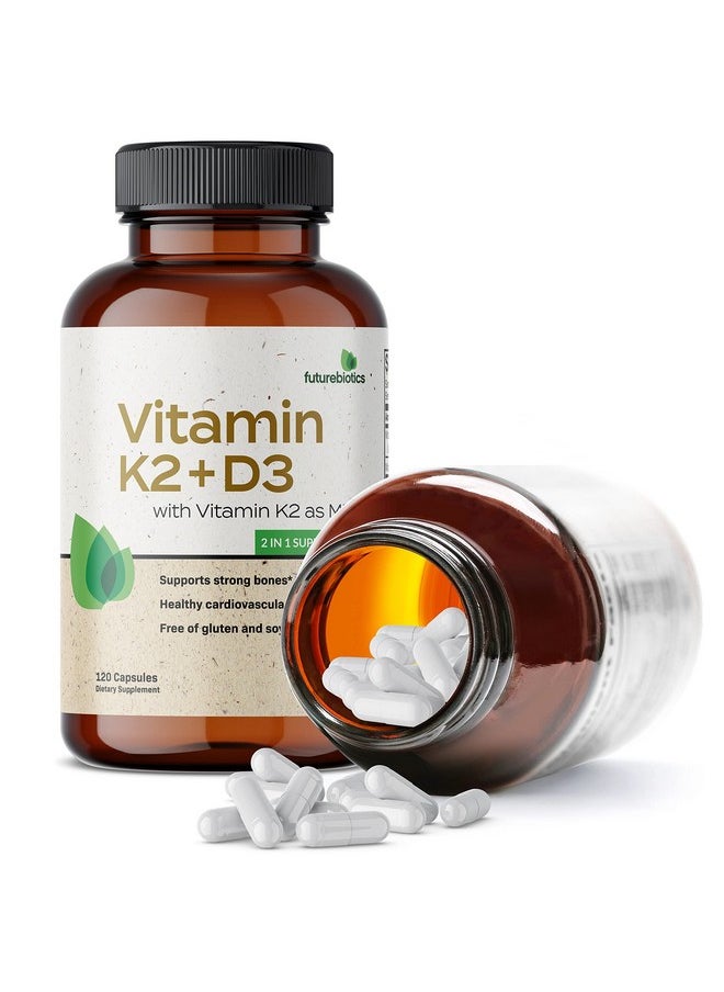 Vitamin K2 (Mk7) With D3 Supplement Nongmo Formula 5000 Iu Vitamin D3 & 90 Mcg Vitamin K2 Mk7 120 Vegetarian Capsules - pzsku/Z5E7F61B5281ED010FC50Z/45/_/1695134102/e2bc8fb3-5c02-4477-b915-ee3d57c30126