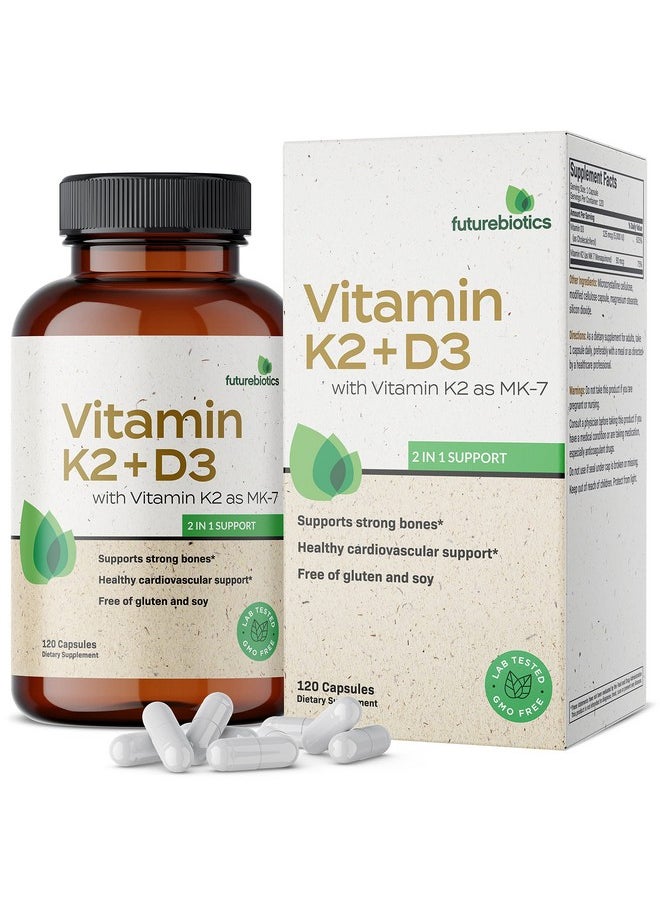 Vitamin K2 (Mk7) With D3 Supplement Nongmo Formula 5000 Iu Vitamin D3 & 90 Mcg Vitamin K2 Mk7 120 Vegetarian Capsules - pzsku/Z5E7F61B5281ED010FC50Z/45/_/1695134107/6637f572-8a43-4292-a8ae-a1471581824e