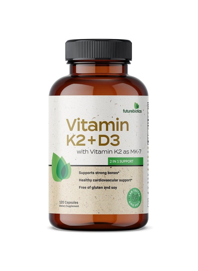 Vitamin K2 (Mk7) With D3 Supplement Nongmo Formula 5000 Iu Vitamin D3 & 90 Mcg Vitamin K2 Mk7 120 Vegetarian Capsules - pzsku/Z5E7F61B5281ED010FC50Z/45/_/1695134109/5f068eea-13e8-4c0c-8f92-2c3a8b1cf738