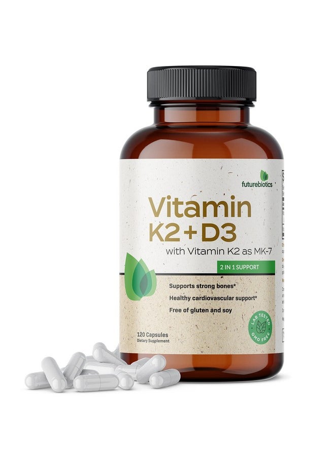 Vitamin K2 (Mk7) With D3 Supplement Nongmo Formula 5000 Iu Vitamin D3 & 90 Mcg Vitamin K2 Mk7 120 Vegetarian Capsules - pzsku/Z5E7F61B5281ED010FC50Z/45/_/1695134112/62f28c15-41a9-4ab5-a1f5-d9639240713a