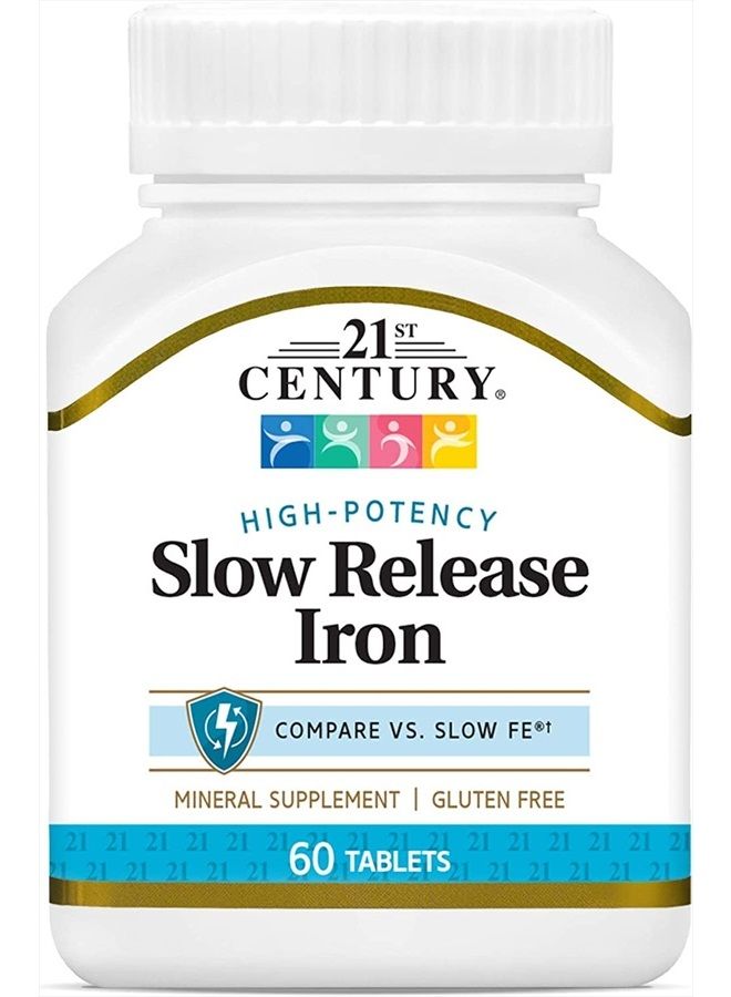21st Century أقراص الحديد بطيئة الإطلاق، 60 قرصًا (عبوة من 3 قطع) - قد تختلف العبوة - Image 1