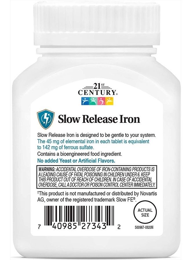 21st Century أقراص الحديد بطيئة الإطلاق، 60 قرصًا (عبوة من 3 قطع) - قد تختلف العبوة - Image 2
