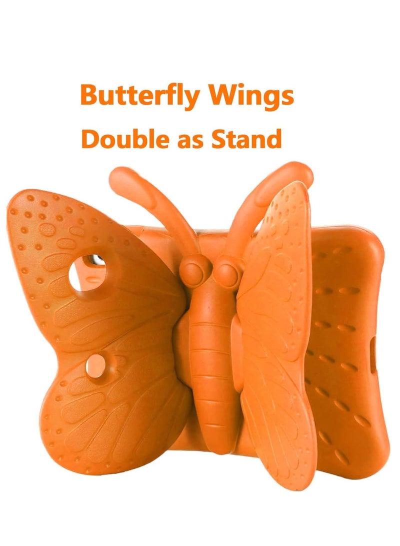 ELTRAZONE iPad 9th/8th/7th Generation Kids Case - Cute Butterfly Shockproof EVA Foam Super Protection Stand Cover for iPad 10.2" (2021, 2020, 2019) and iPad Air 3/Pro 10.5" - Orange - Image 4