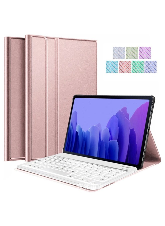 Generic For Lenovo Small Pad Protective Case Pro2022 Tablet 10.6 Bluetooth Keyboard Touch M10plus Leather Case-Color:Rose Gold + Bluetooth Keyboard (Conventional Backlit)-Product Type:Lenovo Small Pad Pro 11.2 Inch 2022  - Image 1