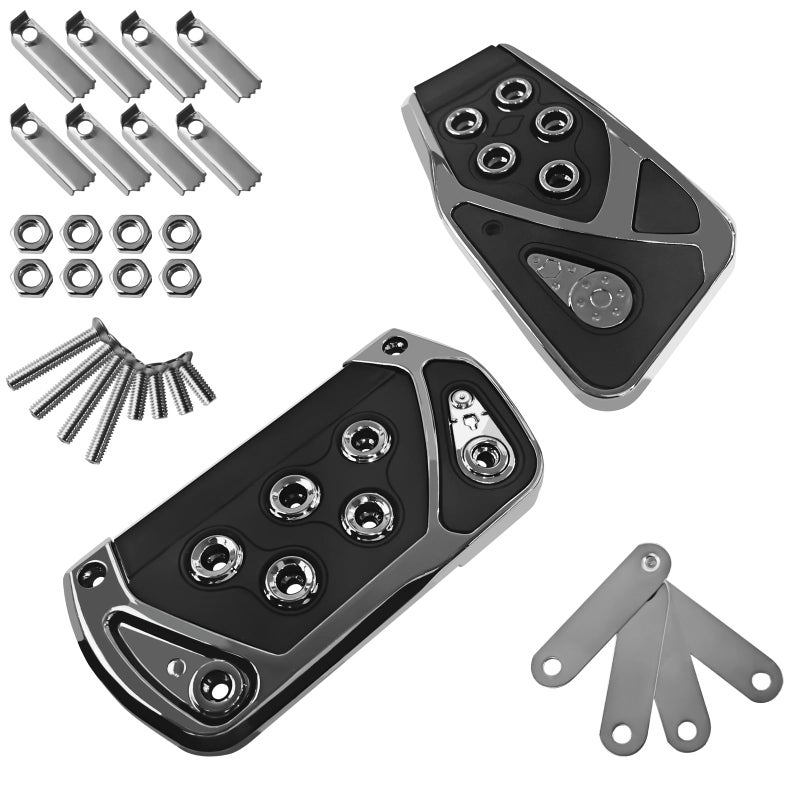 Eponcia 2PCS Car Pedal Covers 255In x 511In Automatic Transmission Gas and Brake Pedal Cover 531In x 311In AntiSlip Vehicle Foot No Drilling Treadle Accelerator Pedals Cover Accessories Black - Image 3