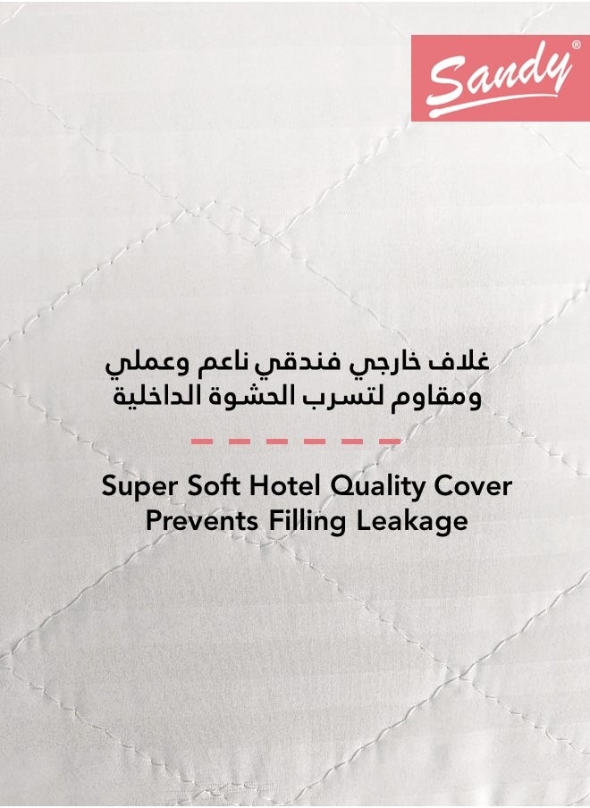 Sandy Comfort Sleeping Bed Pillow 1 Piece, Simple Hotel Design, Filling 1.2 Kg, Size 50 X 75 cm  - Image 3