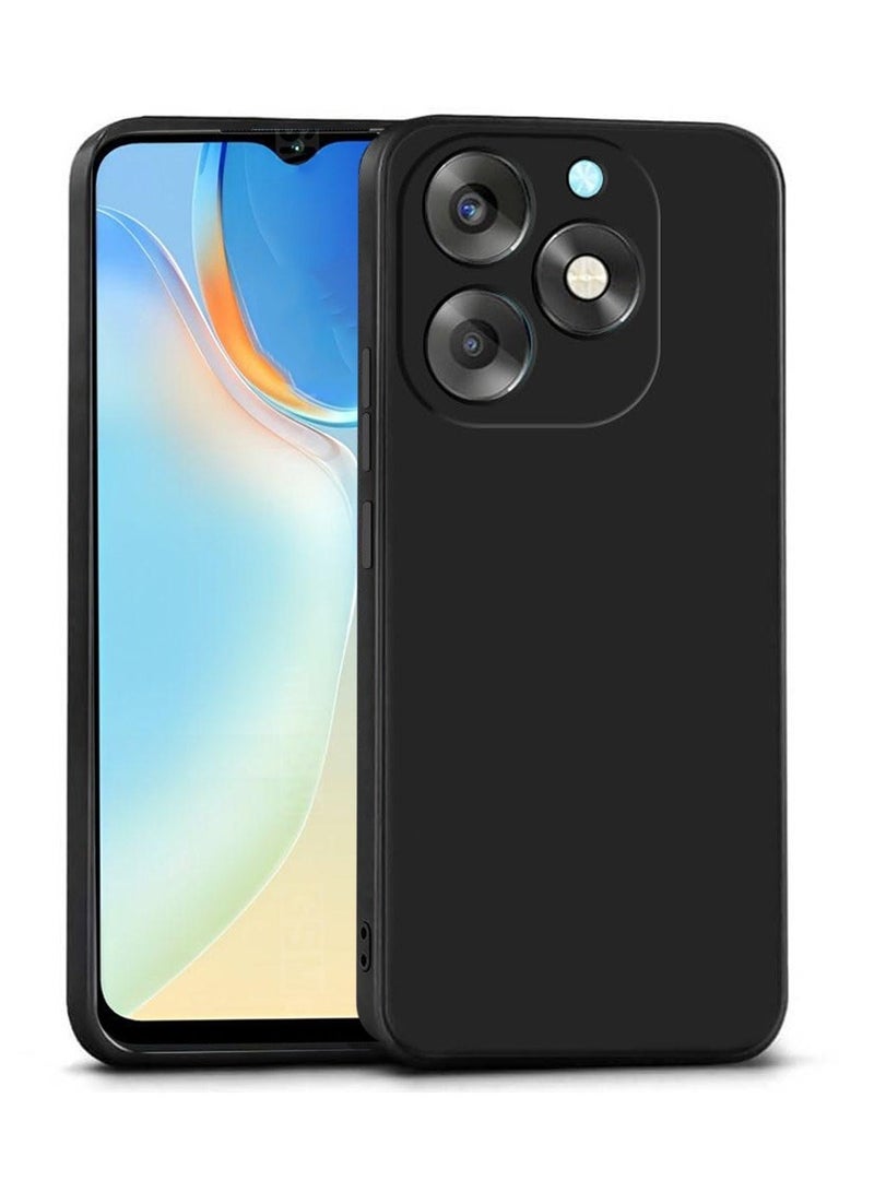 Techie غطاء خلفي أنيق من TPU سيليكون لجهاز Itel A70 بتصميم نحيف، ناعم وملمس سلس - أسود - Image 1