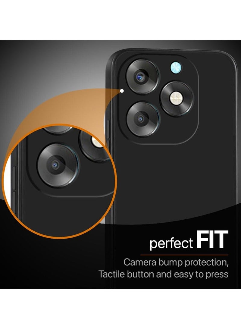 Techie غطاء خلفي أنيق من TPU سيليكون لجهاز Itel A70 بتصميم نحيف، ناعم وملمس سلس - أسود - Image 4