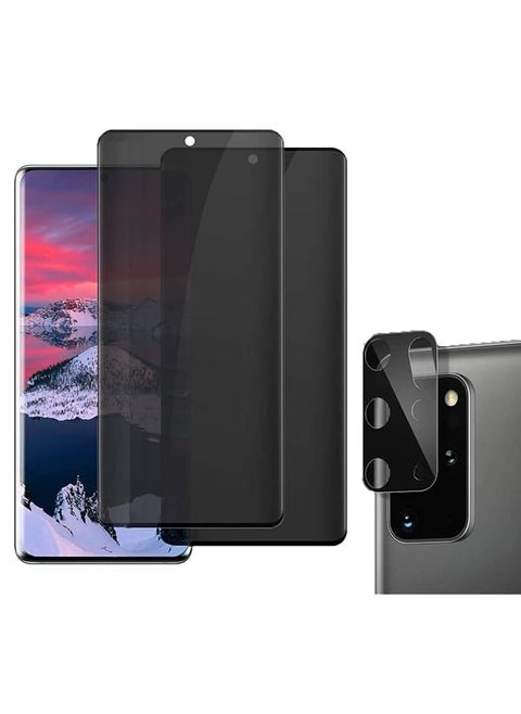 Privacy Screen Protector For Samsung Galaxy S20 Plus S20 Plus 5G With Galaxy Camera Lens Protector Anti Fingerprint Full Coverage Glass Screen Hd Film For Samsung S20 Plus