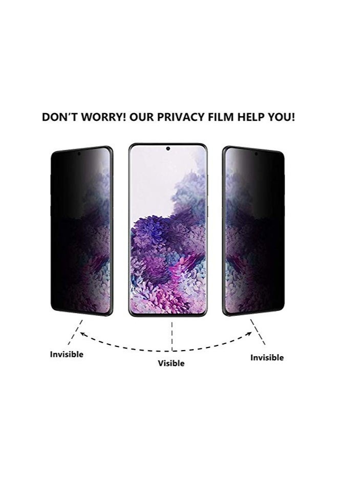 Generic - Privacy Screen Protector For Samsung Galaxy S20 Plus S20 Plus 5G With Galaxy Camera Lens Protector Anti Fingerprint Full Coverage Glass Screen Hd Film For Samsung S20 Plus - Image 1