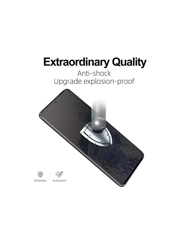 Generic - Privacy Screen Protector For Samsung Galaxy S20 Plus S20 Plus 5G With Galaxy Camera Lens Protector Anti Fingerprint Full Coverage Glass Screen Hd Film For Samsung S20 Plus - Image 1