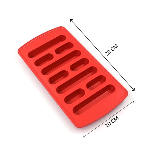 Oblivion Ice Cube Trays with Easy Release Base | Plastic 10 Flexible Silicone Bottom Trays | ice Tray | ice Cream Moulds for Freezer| Multicolor Stackable Whiskey Bar Ice Cube | (Pack of 4) - Image 3