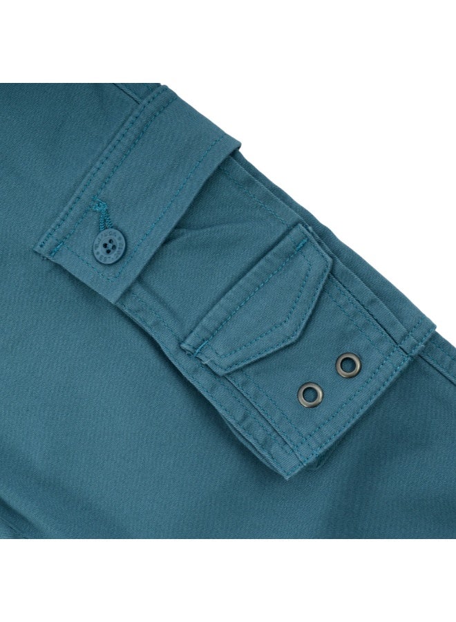 MARWAN Boys Twill Cargo Long Pants with Adjustable Waist Belt, Multi-Pocket Design - Image 4