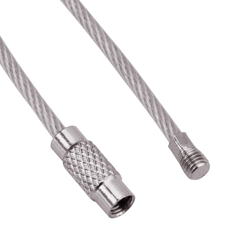 Wisdompro Wire Keychain Cable, 20 Pack of 6.3 Inch Stainless Steel Wire Keyrings 2mm Cable Keyring Loop/Hoop for Luggage Tags, Keys and ID Tag Keepers - Silver - Image 4