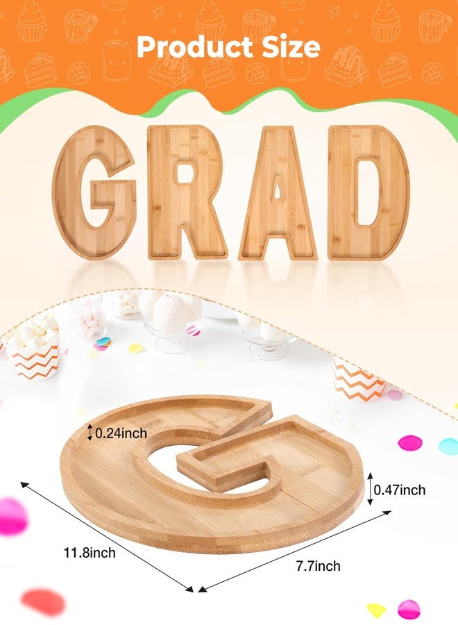 Bagrox Grad Charcuterie Letters Fillable,Wooden Grad Letters, Wood Charcuterie Letters, Fillable Letters for Food, Graduation Decorations - Image 2