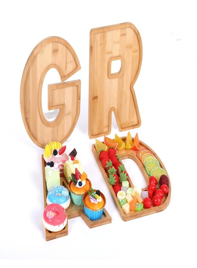 Bagrox Grad Charcuterie Letters Fillable,Wooden Grad Letters, Wood Charcuterie Letters, Fillable Letters for Food, Graduation Decorations - Image 1