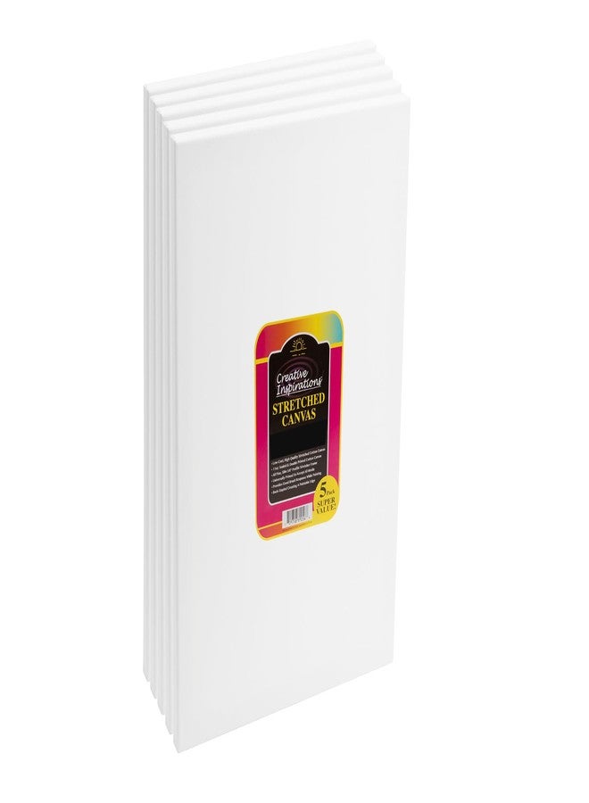 Creative Inspirations 11x14 Stretched Canvas Super Value 5 Packs - Artist Quality, Low Cost Canvas, Cotton Duck, Acid Free, Archival, Accepts All Paints, Double-Primed 10oz, Paintable Edges - Image 1