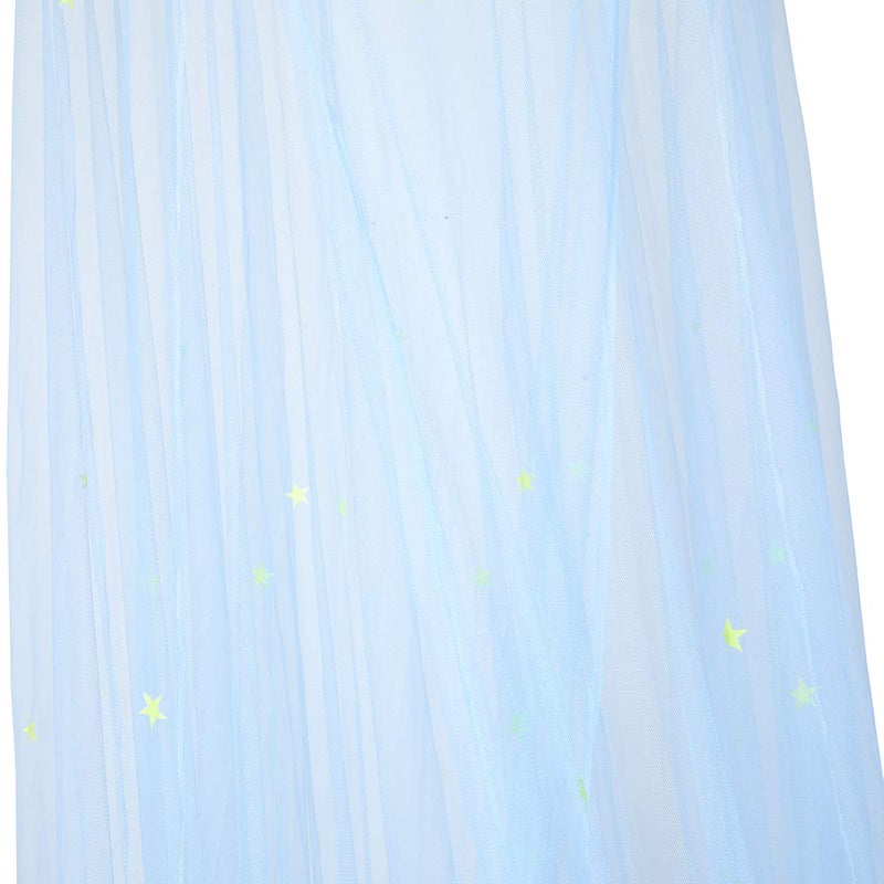 BCBYou Baby Canopy Mosquito Net with Fluorescent Stars, Glow in Dark for Kids, Adults & Full Size Bed (Light Blue) - Image 3