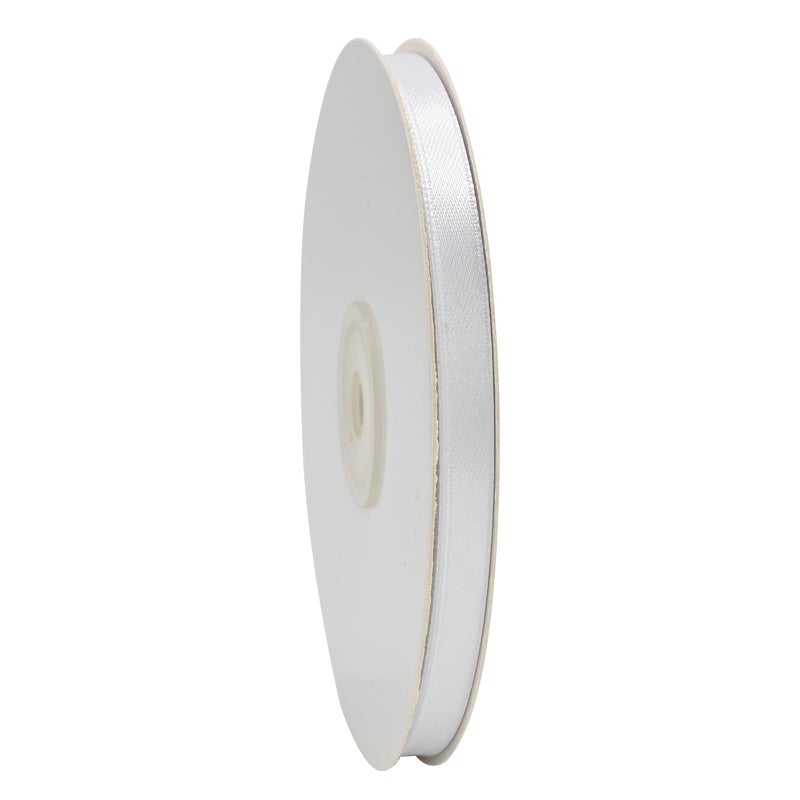 Simplegoal Double Face White Satin Ribbon 1/4 Inch X 50 Yards Polyester White Ribbons for Gift Wrapping Fabric Ribbon for Crafts Flower Bouquet Sewing Arts Wedding Party Decoration - Image 3