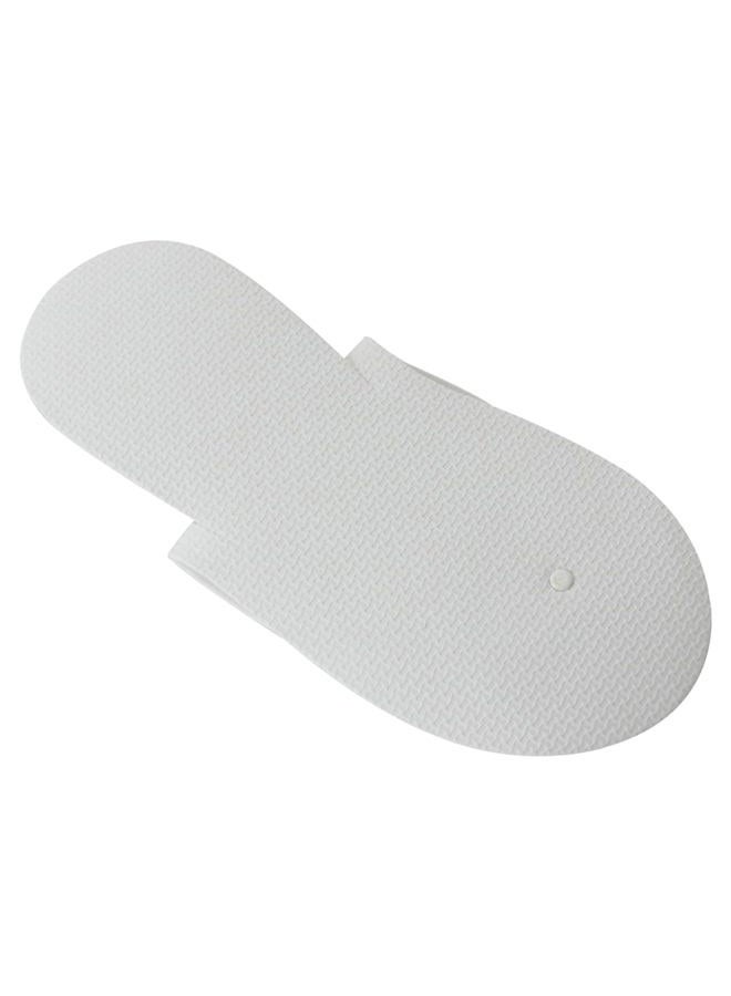 ForPro Professional Collection Comfy Thong Slippers, White, Disposable Foam Pedicure Slippers for Nail Salons and Spas, 12-Pair - Image 2