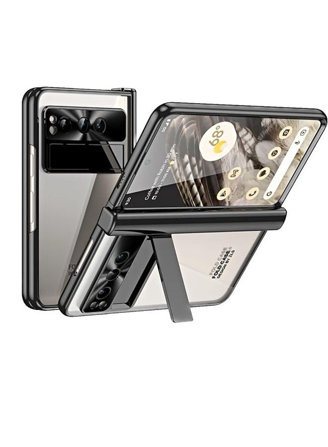 Google Pixel Fold Case with Full Cover Hinge Protection, Clear Cover with Integrated Screen Protector and Google Pixel Fold Stand - Image 1